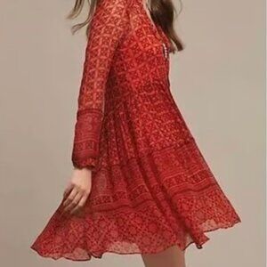 Anthropologie Maeve Canna Swing Dress